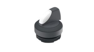 Selector Switch with Black Frontring 2 Positions 60° Latching Function Short Lever Black IP65 RAFIX 22 FS+