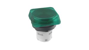 Signal Indicator with Transparent Square Collar Fixed Green