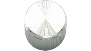Bouton aluminium 19mm Argent Aluminium / plastique Trait de repère blanc