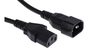 IEC Device Cable IEC 60320 C13 - IEC 60320 C14 2m Black