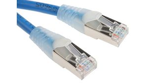 Câble patch, Fiche RJ45 - Fiche RJ45, Cat 5e, F/UTP, 500mm, Bleu
