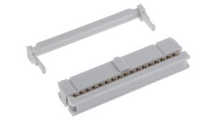 IDC Connector, Right Angle, Socket, White, 1A, Contacts - 34