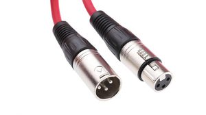 Audio Cable, Microphone, XLR 3-Pin Socket - XLR 3-Pin Plug, 20m