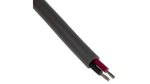 Meeraderige kabel PVC 1x2x0.51mm² Vertind koper Grijs 100m