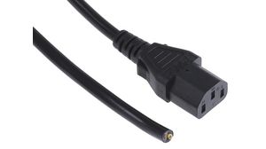 IEC Device Cable IEC 60320 C13 - Bare End 5m Black