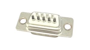 D-Sub Connector, Plug, DE-9, Soldering, Pack of 5 pieces