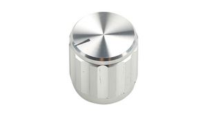 Potentiometer Knob, Aluminium, Metallic, 15mm