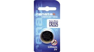 Button Cell Battery, Lithium, CR2325, 3V, 190mAh