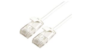 Kabel połączeniowy, Wtyczka RJ45 - Wtyczka RJ45, Kabel połączeniowy, U/UTP, 2m, Biały