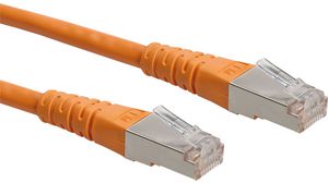 Patchkabel, RJ45-Steckverbinder - RJ45-Steckverbinder, Cat 6, S/FTP, 1m, Orange