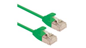 Kabel połączeniowy, Wtyczka RJ45 - Wtyczka RJ45, Cat 6a, U/FTP, 300mm, Zielony