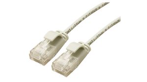 Kabel połączeniowy, Wtyczka RJ45 - Wtyczka RJ45, Cat 6a, U/UTP, 500mm, Szary