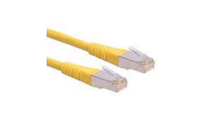Propojovací kabel, Zástrčka RJ45 - Zástrčka RJ45, Cat 6, S/FTP, 5m, Žlutá