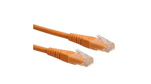 Patch Cable, RJ45 Plug - RJ45 Plug, CAT6, U/UTP, 1m, Orange