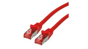 Patch Cable, RJ45 Plug - RJ45 Plug, CAT6, S/FTP, 300mm, Red