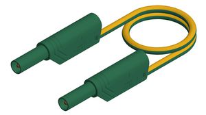 Przewód pomiarowy bezpieczeństwa PVC 32A Mosiądz niklowany 1m 2.5mm? Zielony, żółty