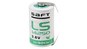 Primary Battery, 3.6V, 1/2AA, Lithium