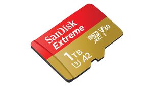 Teollinen muistikortti, microSD, 1TB, 160MB/s, 90MB/s, Kulta / Punainen