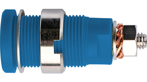 Safety socket, Blue, Nickel-Plated, 1kV, 32A