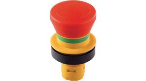 Emergency stop button, Latching Function, Round, Red / Yellow