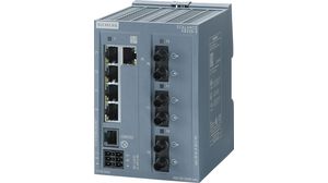 Industrieller Ethernet Switch, RJ45-Anschlüsse 5, Glasfaseranschlüsse 3ST, 100Mbps, Layer 2 Managed