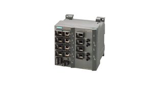 Industrial Ethernet Switch, RJ45 Ports 12, Fibre Ports 2ST, 100Mbps, Managed