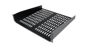 Vented Cantilever Tray, Steel, 483mm, Black