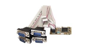 Mini PCI Express Serial Card with 16650 UART, 4x DB9, Mini PCI-E x 1