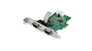 PCI Express soros kártya 16950 UART megoldással, 2x DB9, Mini PCI-E x 1