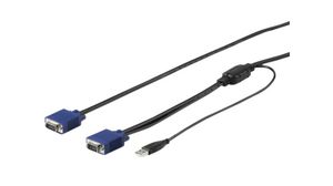 KVM-adapterkabel VGA/USB, 4.6m