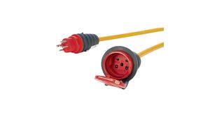 Prodlužovací kabel IP55 Polyuretan (PUR) Zásuvka CH typu J (T25) - Zásuvka CH typ J (T25) 5m Oranžová
