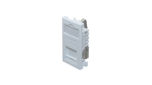 Network Wall Outlet CAT6a 1x RJ45 Wall Mount 1.5A 125V White