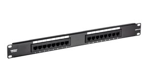 Patchpanel, 16 porter, CAT5e, 44mm