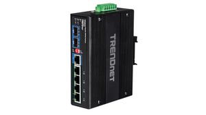 PoE Switch, Unmanaged, 1Gbps, 240W, RJ45 Ports 5, PoE Ports 4
