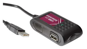 Cable, Wtyk USB A - 2x gniazdo USB A, 5m, USB 2.0, Czarny