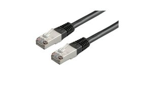 Patch Cable, RJ45 Plug - RJ45 Plug, CAT6, S/FTP, 1m, Black