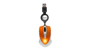 Mouse Go Mini Travel 1000dpi Optical Ambidextrous Orange