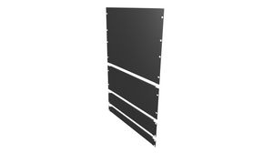 Blank Panel for 19" Cabinets, 2pcs, Metal, Black