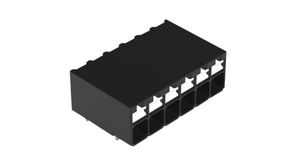 Wire-To-Board Terminal Block, THT, 3.5mm Pitch, Right Angle, Push-In, 6 Poles
