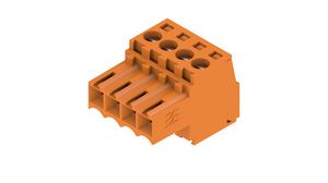 3.5mm Pitch 4 Way Pluggable Terminal Block, Plug, Cable Mount, Screw Down Termination