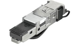 Industrial Connector T568A RJ45 Plug CAT6a Straight