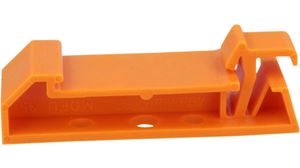 Mounting Rail Holder, Polyamide 66, Orange, 58 x 18mm