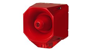 Sygnalizator świetlno-dźwiękowe, czerwony 442 Różne tony 30VDC 120dBA IP66 Lampa ksenonowa Czerwona Powierzchniowy