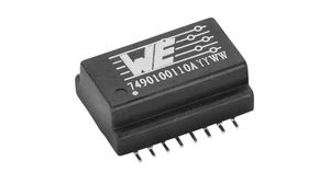 Transformateur CMS 10/100 WE-LAN Base-T, 1:1, 350mA, 350uH