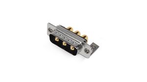 D-Sub Connector, Angled, Plug, 3W3, Signal Contacts - 0, Special Contacts - 3