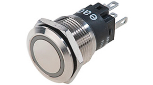 LED-LeuchtmelderFlachsteckzunge, 2.8 x 0.5 mm Ring Grün AC / DC 24VAC/VDC