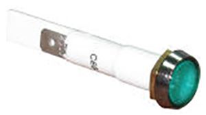 LysdiodsindikatorFlik, 6,3 mm Fast Grön AC 230V