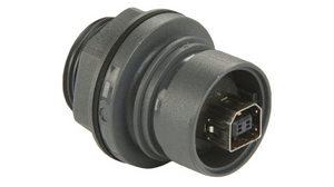 Connector, USB-B to USB-A 2.0, Socket, Panel Mount