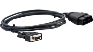 Adapter Cable, DB9 Socket - OBD II Plug 24V 2.5m Black