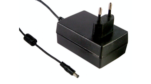1 Output Plug In Switched Mode Power Supply GSM06E Series 264V 180mA 6W Euro Type C (CEE 7/16) Plug 2.1 x 5.5 mm Barrel Plug